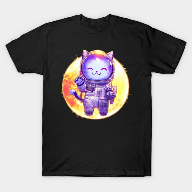 Solar Space Cat T-Shirt by Shopping Dragons